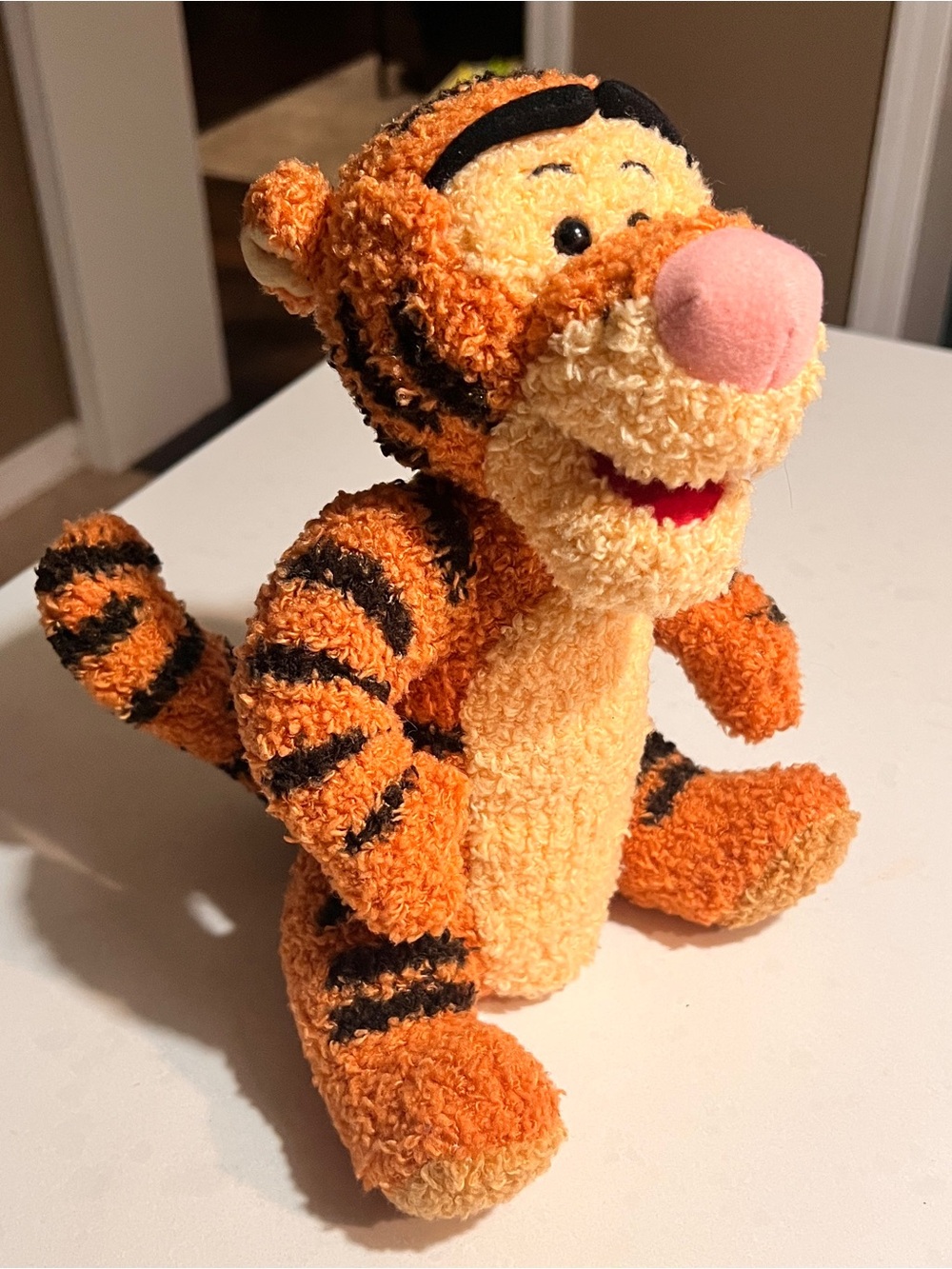 Vintage Tigger Plush Sings Laughs Jointed Toy Winnie the Pooh Mattel 1998 WORKS